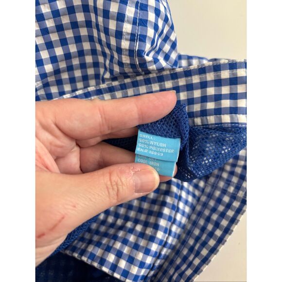 J. McLaughlin Mens Swim Shorts Beach Trunks Gingham Blue Size 32 - Picture 4 of 8